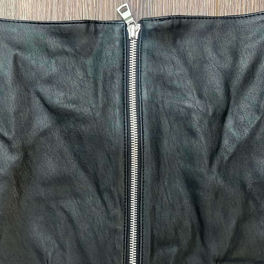 RtA Women's Black Zipped Leather Dress SZ. 4 - Picture 10 of 11